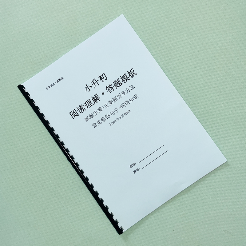 小升初语文阅读理解答题模板小学常用修辞手法解题步骤阅读训练本 - 图3