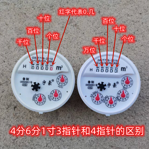 水表芯家用表内芯子水表机芯数字指针平式立式IC卡智能表国标配件