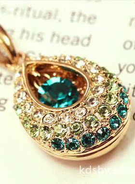 韩版艳丽风18K金超闪镶钻项链