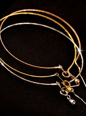 日本进口925纯银弹力女镀18k手环