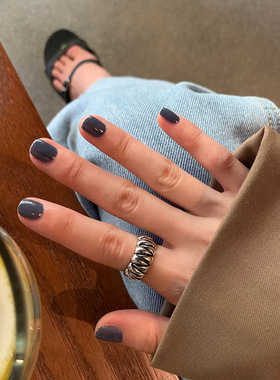 复古冷淡风百搭时尚开口条纹戒指女时尚个性桃心网红食指戒ins潮