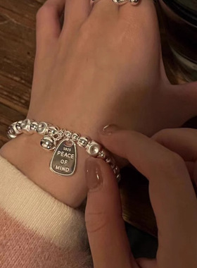 韩版轻奢小众精致不规则哑光串珠手链女弹力送闺蜜手饰2023年新款