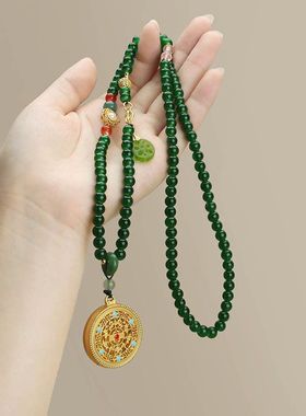 古风小众汉服圆牌气质配饰品沙金