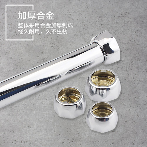 加厚锌合金25MM八角法兰座 圆管衣通座 衣杆底座 衣柜挂衣杆衣托 - 图0