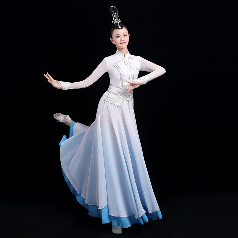 古典开场舞大摆裙纱裙飘逸女演出服 魅悦佳人民族服装/舞台装