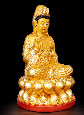 实木立柜摆件观世音菩萨佛台