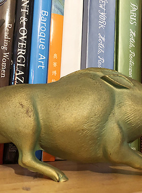 日本摆件野猪摆件铜制