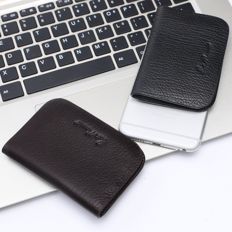 巴玛特头层牛皮竖款公交卡套名片包 巴玛特卡包