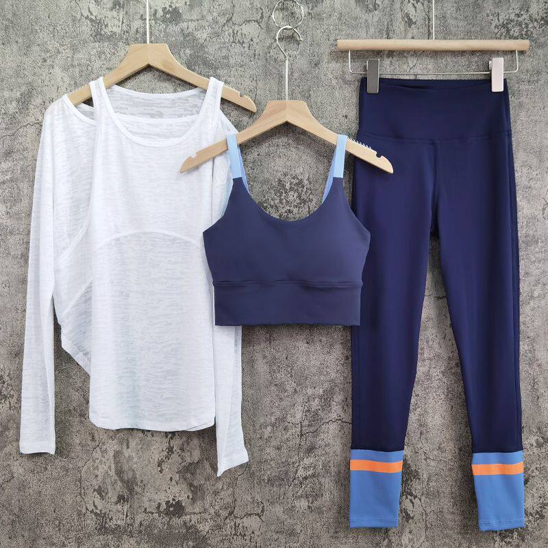 C.Cya高端颜值瑜伽套装女休闲上衣健身速干吊带拼色打底裤三件套,淘宝优惠券,粉丝福利购,淘宝优惠卷