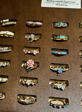 滴油珐琅蝴蝶戒指女小众高级感