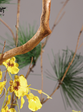 鲲屿  新中式大堂玄关手工大花秋印丹心 酒店样板间装置艺术摆件