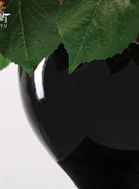 鲲屿高端陶瓷花瓶仿真花套装