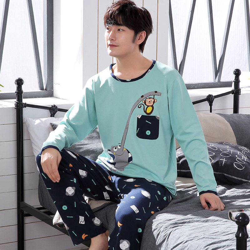 秋纯棉长袖春秋季卡通青少年睡衣 岁语服饰睡衣/家居服套装