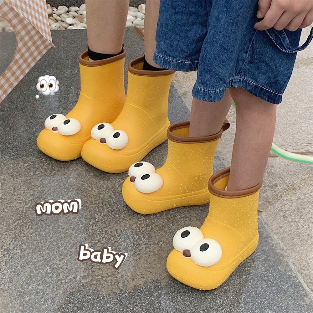 细细条 可爱儿童雨鞋男童女童防滑中筒水鞋亲子外穿防水胶鞋雨靴,淘宝优惠券,粉丝福利购,淘宝优惠卷