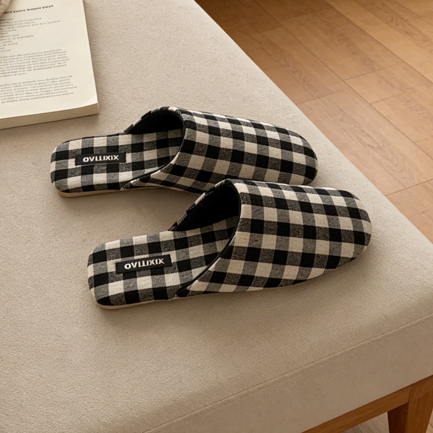 Thin Japanese style home fabric floor shoes for women