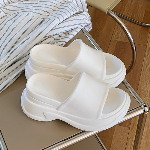 细细条 简约风凉拖鞋增高9cm坡跟足弓时尚百搭防滑户外沙滩鞋女夏 - 图1