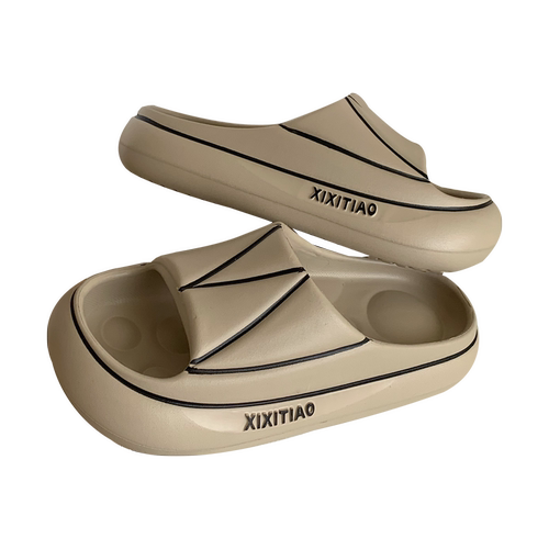 细细条 踩屎感eva厚底防滑百搭情侣拖鞋夏季潮酷运动风凉拖鞋男女 - 图3