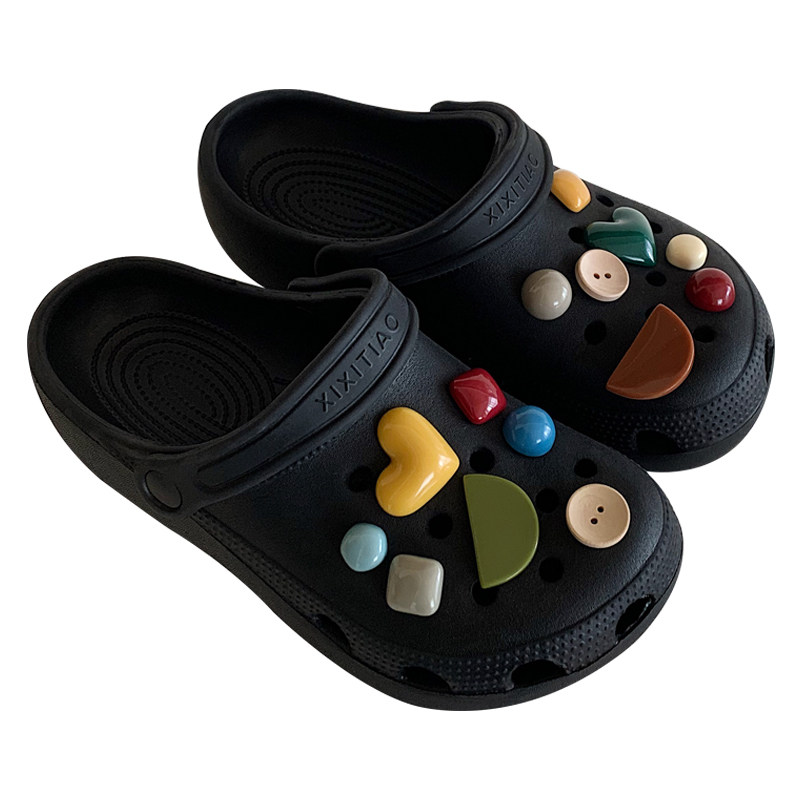 细细条 休闲百搭洞洞鞋夏季情侣时尚eva踩屎感软底包头凉拖鞋男女,淘宝优惠券,粉丝福利购,淘宝优惠卷