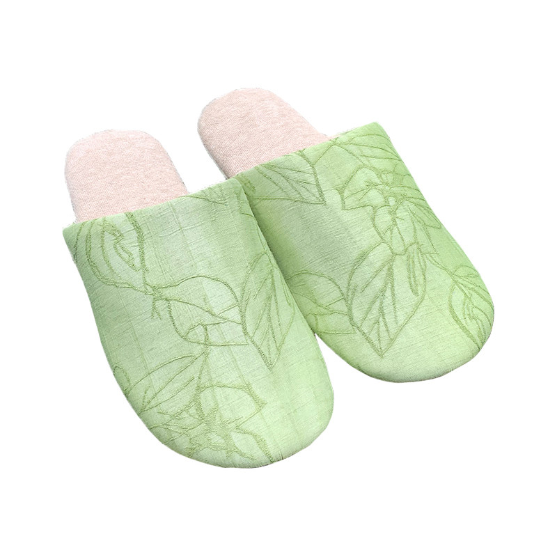 细细条 秋冬中国风茶艺包头棉拖鞋女休闲防滑中式禅意树叶居家鞋,淘宝优惠券,粉丝福利购,淘宝优惠卷