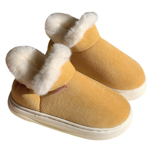 细细条 外穿保暖加绒加厚时尚雪地靴男女2025简约百搭情侣棉鞋冬 - 图3