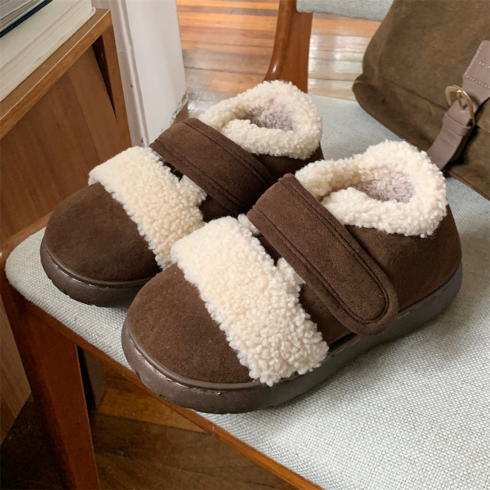 细细条 一脚蹬勃肯鞋冬季百搭室外亲子复古保暖女士魔术贴棉拖鞋,淘宝优惠券,粉丝福利购,淘宝优惠卷