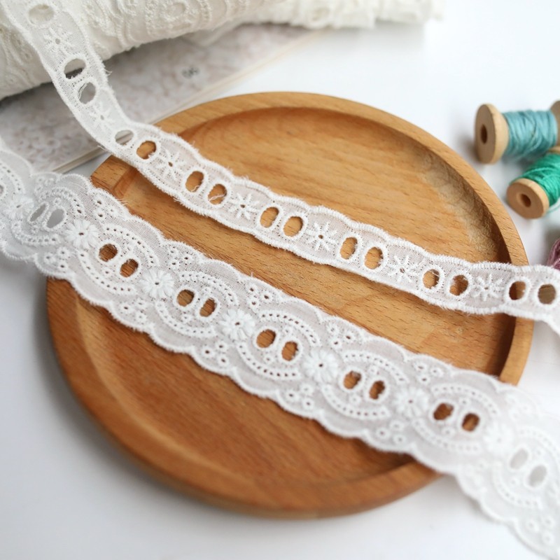 白色纯棉布刺绣穿丝带蕾丝花边diy服装裙边衣边腰带手工装饰辅料,淘宝优惠券,粉丝福利购,淘宝优惠卷