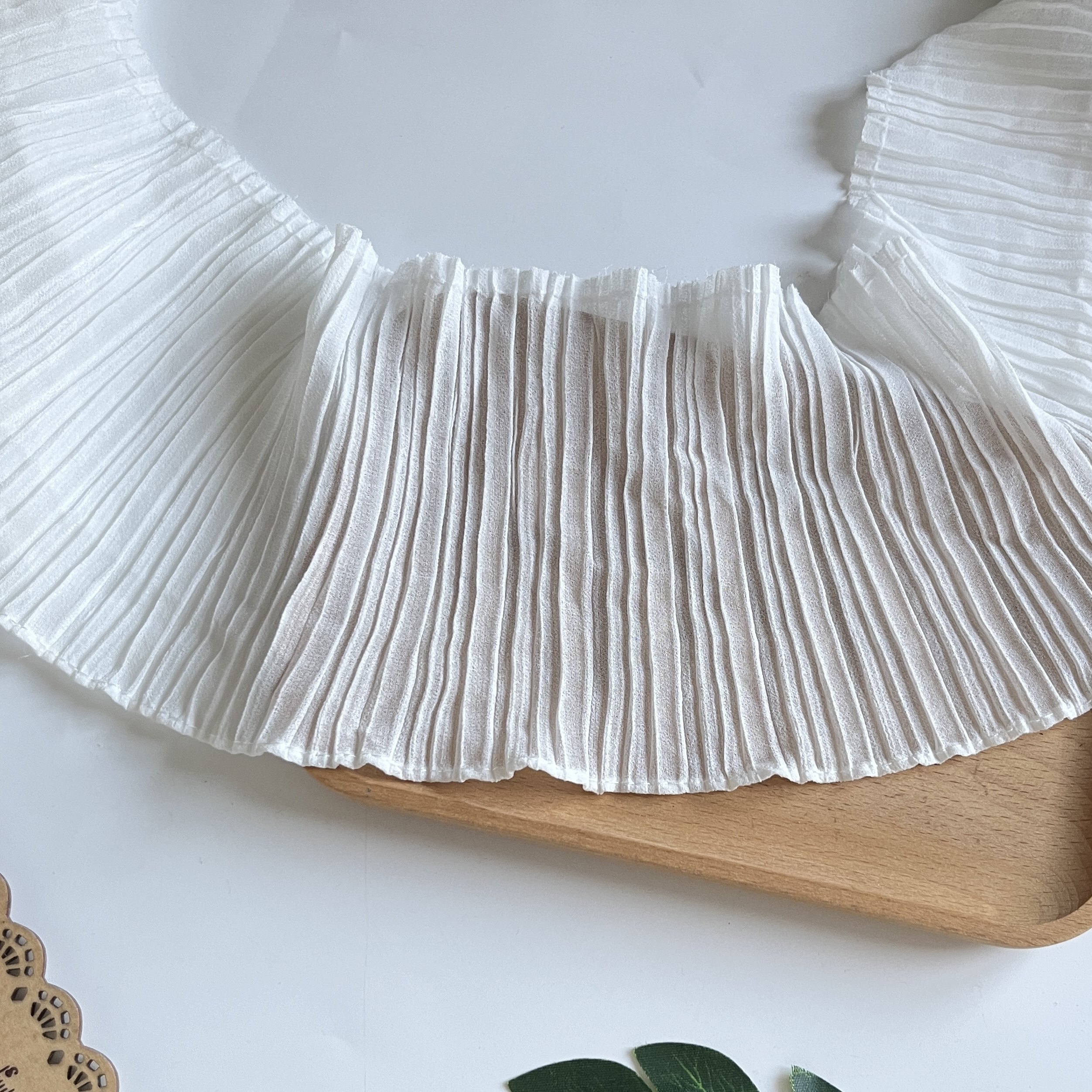 12cm宽雪纺双层压百褶皱袖口娃娃裙子长裙下摆花边辅料蕾丝花边,淘宝优惠券,粉丝福利购,淘宝优惠卷