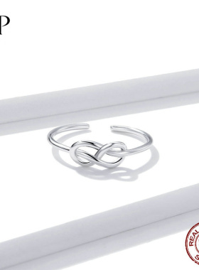 锦河畔S925纯银8字戒指