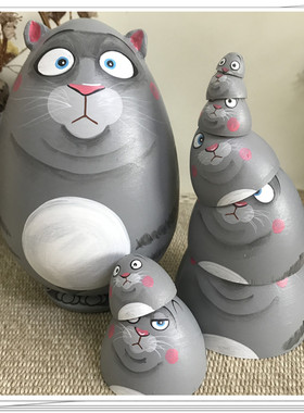 俄罗斯福猫传统工艺绘制节日益智