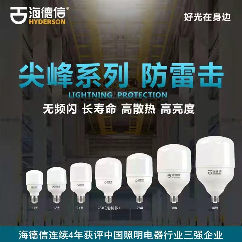 海德信家装led节能灯泡超亮球泡30W20w15w10w6w3w白光护眼螺口 - 图1