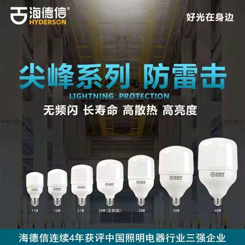 海德信led节能灯泡超亮球泡30W20W15W10W7W5W3瓦白光暖光护眼螺口 - 图1