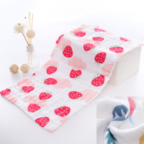 25 * 50 high-dense six-layer baby towel small square towel cartoon printed wash face small square towel wash towel wash face towels