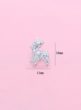 满钻小鹿耳钉简约小巧气质新款