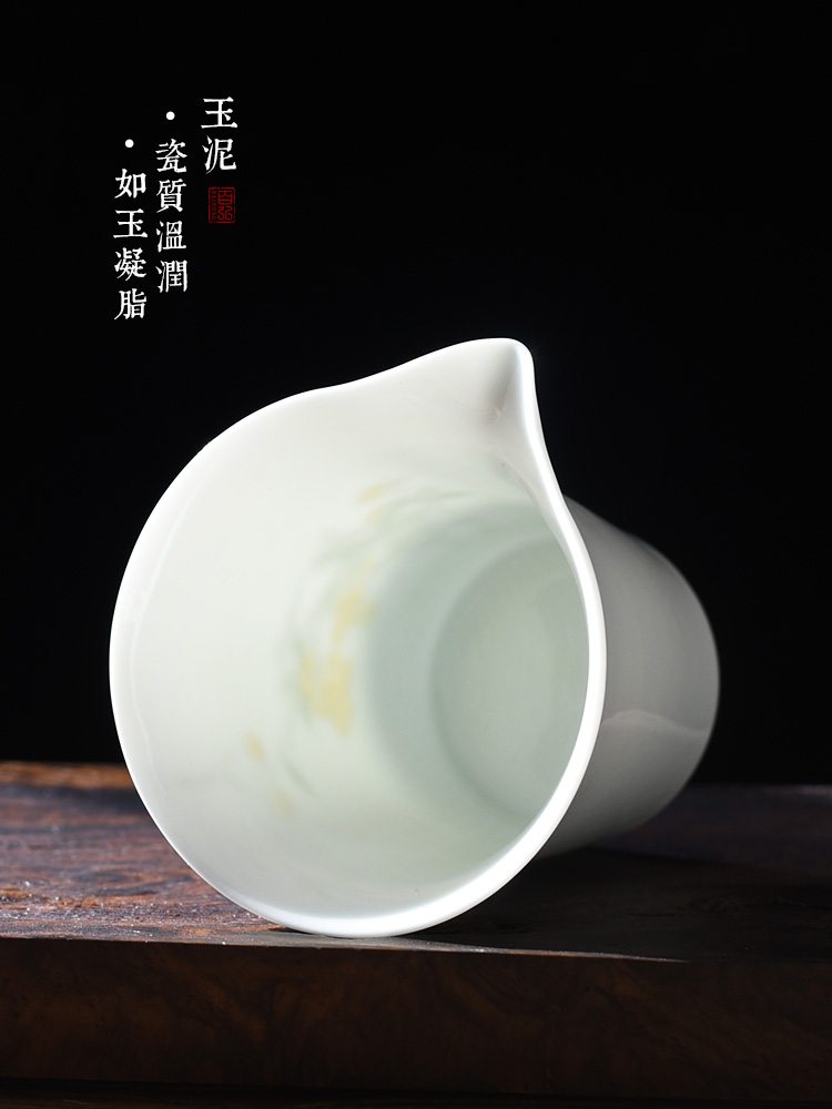 百弘 手绘石榴寿桃枇杷公道杯 陶瓷功夫茶具景德镇分茶器茶海匀杯