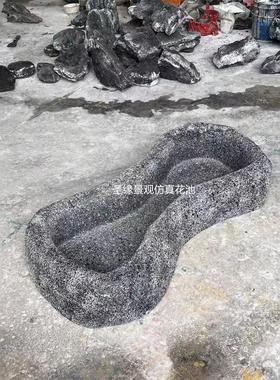 水泥材质田园不规则花槽花盆花池