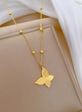 【通体钛钢】不掉色蝴蝶个性简约气质防过敏项链女ins网红锁骨链