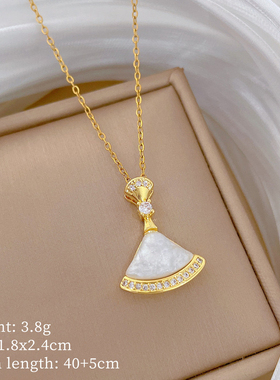 新款钛钢小裙子锁骨链小众时尚