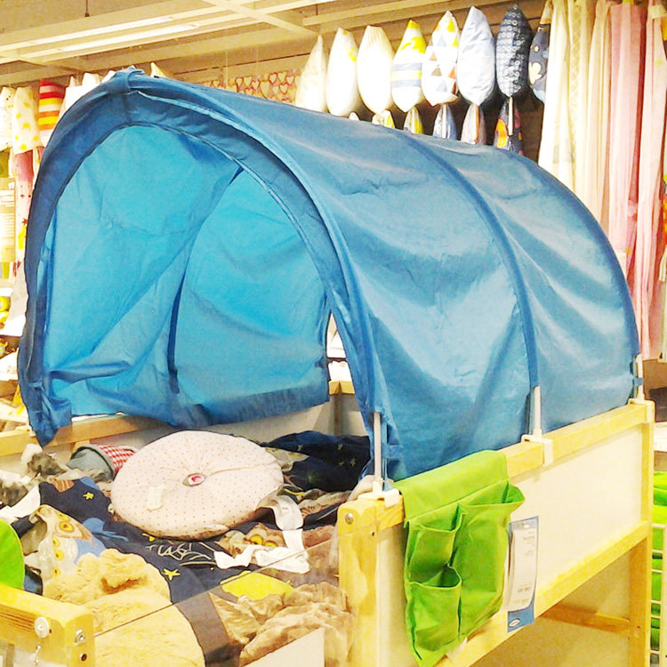 宜家库拉床帷帐 勒瓦床篷儿童床空调挡风 遮光帐篷床帷帐床帐带帘
