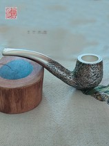 A pint of silver artisan pure silver smoke fighting foot silver 999 handmade retro smoking silk cigarette holder dual-use for elderly business gift