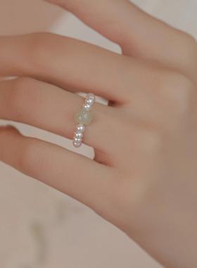 弘法寺天然和田玉素圈素款戒指