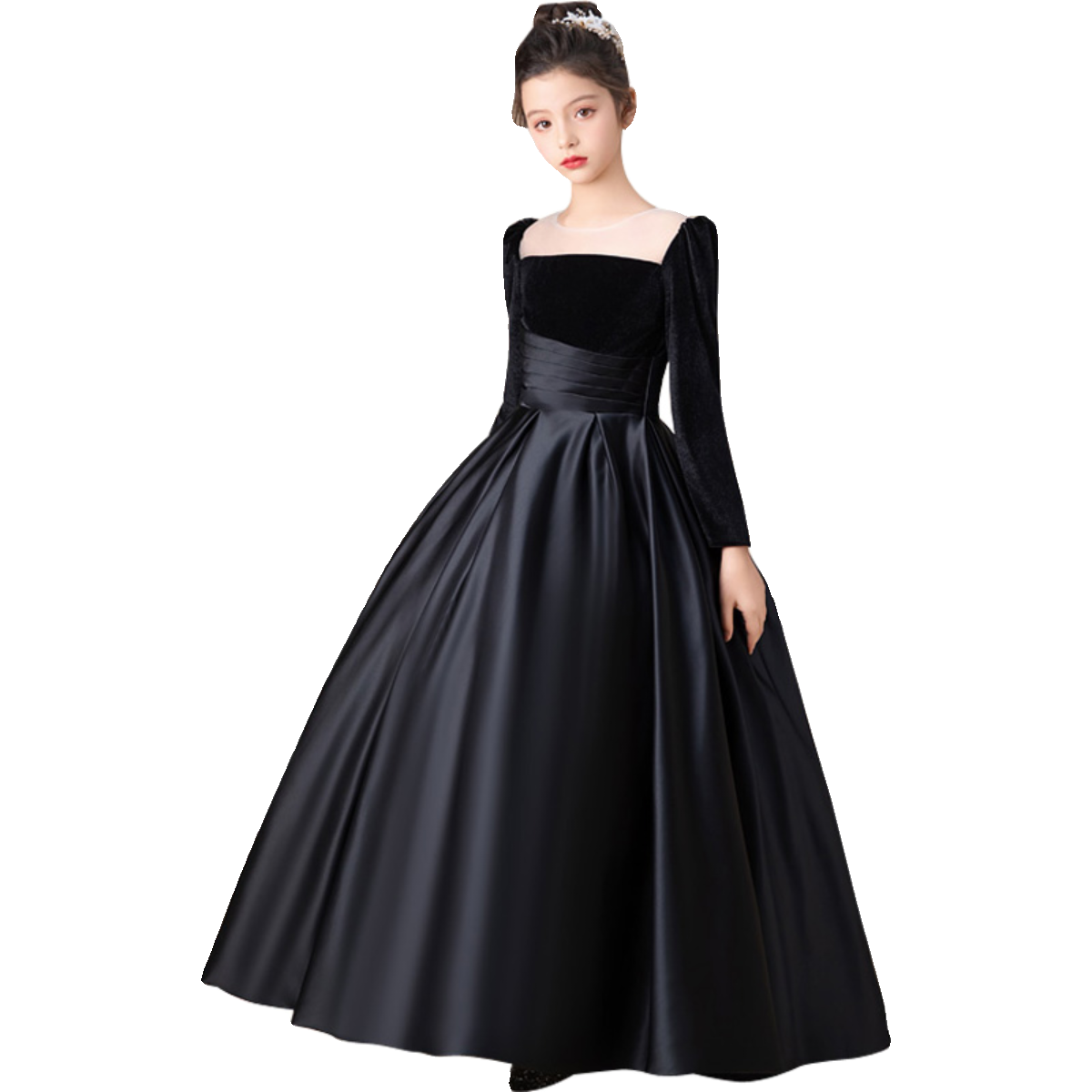 高端秋冬新款乐团演出少女童公主裙音乐会钢琴大小提琴演奏晚礼服,淘宝优惠券,粉丝福利购,淘宝优惠卷