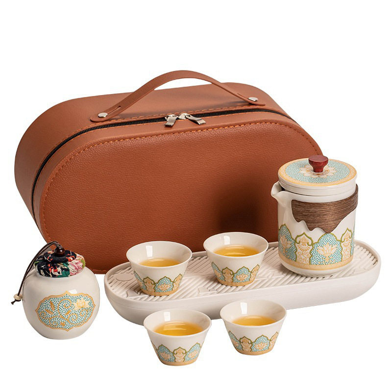 Gilt national trend portable tea set gift box souvenir