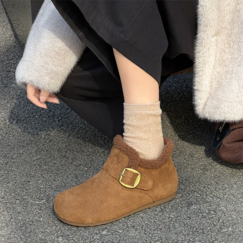 宽胖脚肥大码女鞋41-43大丫丫2025冬季新款加绒高帮博肯鞋808-17,淘宝优惠券,粉丝福利购,淘宝优惠卷