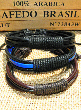 韩版复古英伦风饰品可调节手链