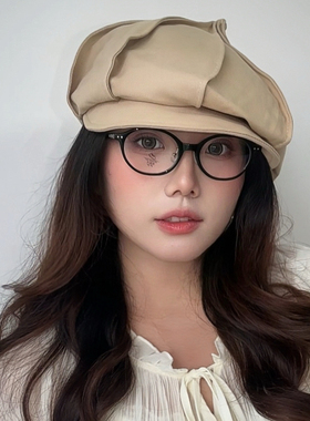 大头阿枝复古八角贝雷帽显脸小