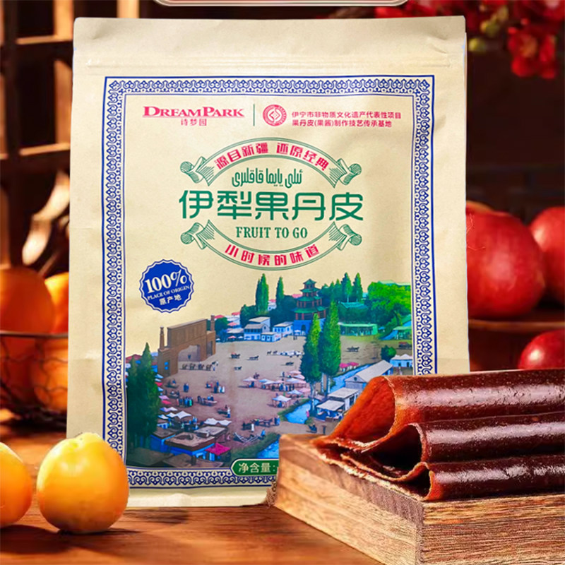 新疆伊犁诗梦园老式果丹皮手撕苹果杏子超大独立装传统怀旧小零食,淘宝优惠券,粉丝福利购,淘宝优惠卷