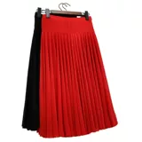 Танцующая красная длинная юбка, А-силуэт, длина миди