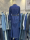 2024 Autumn Denim Dress Women's Spring Long Sleeve Suit Collar Single Breasted Long Skirt High-end Denim Shirt Dress
