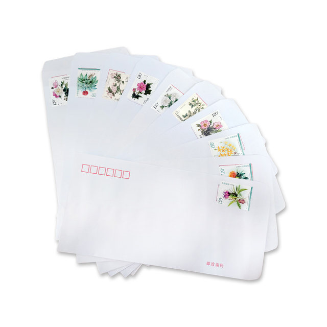 Various stamp envelopes available for mailing