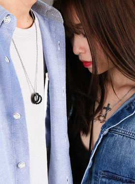 钛钢挂件节日吊坠项链潮牌刻字